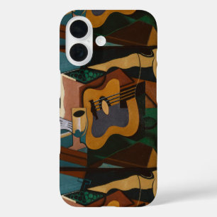 Guitar And Wine Abstract Painting iPhone 16 Case