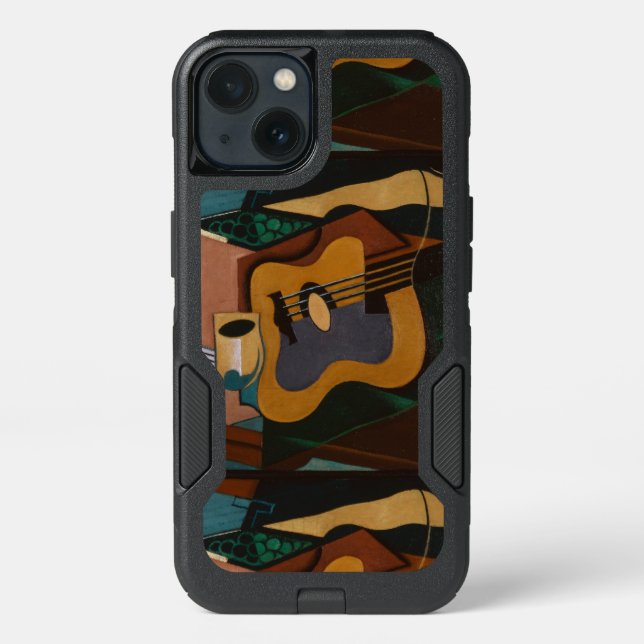 Guitar And Wine Abstract Painting Otterbox iPhone Case (Back)