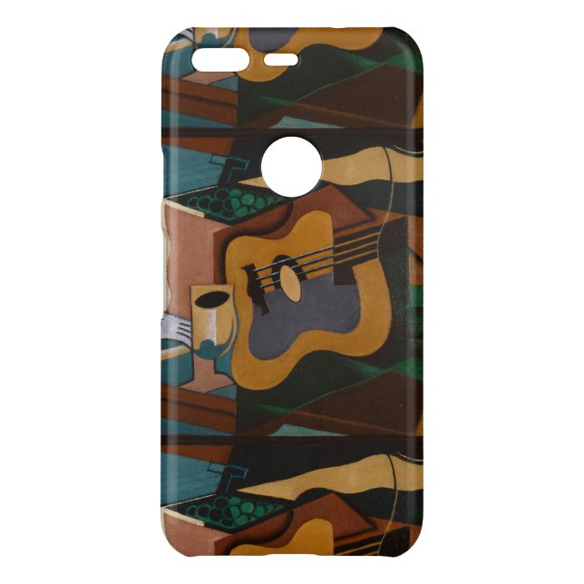 Guitar And Wine Abstract Painting Uncommon Google Pixel Case (Back)