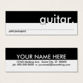 guitar. (appointment card) (Front & Back)