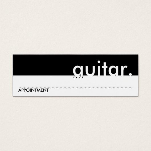 guitar. (appointment card) (Front)