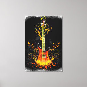 Guitar Art 1A Wrapped Canvas Print