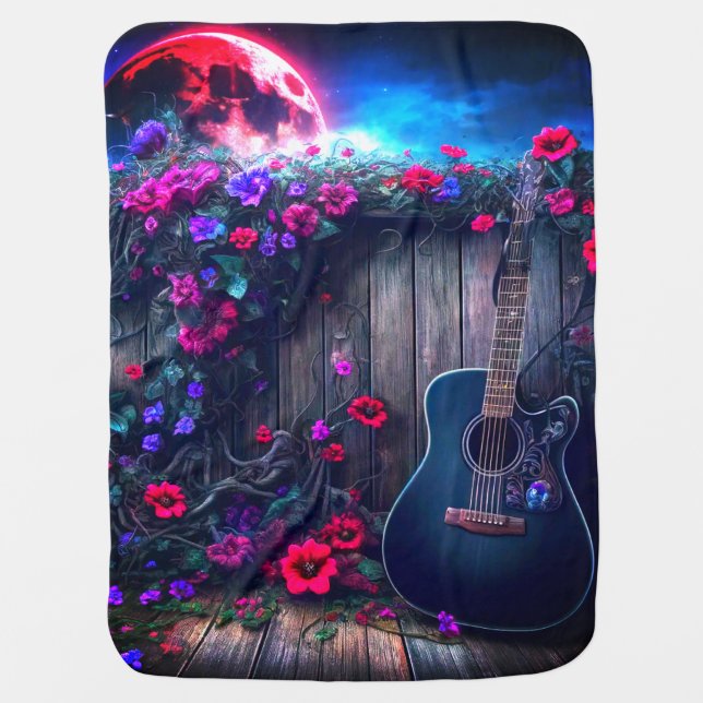 Guitar Art Baby Blanket (Front)