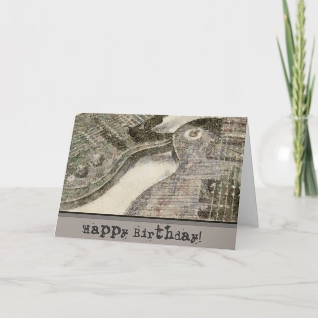 Guitar Art Birthday Greeting Card (Front)