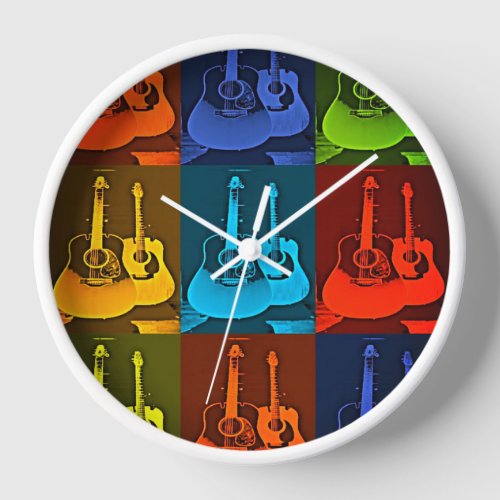 Guitar Art Clock
