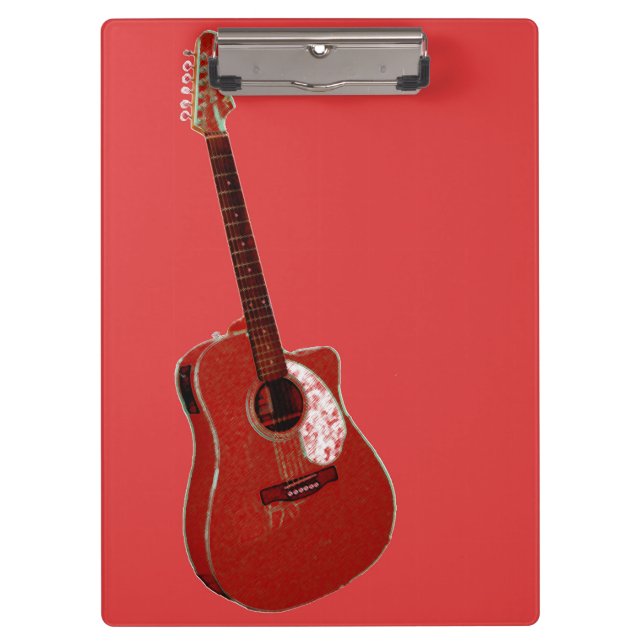 Guitar art print clipboard (Front)