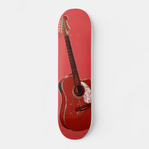Guitar art print skateboard deck