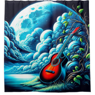 Guitar Art Shower Curtain