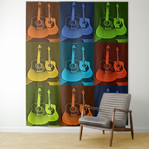 guitar art tapestry