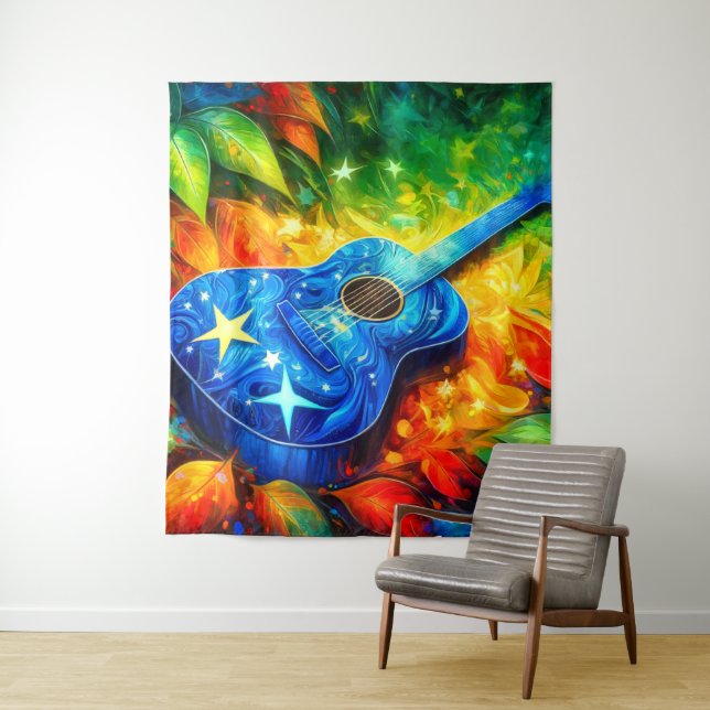 Guitar Art Tapestry (In Situ)