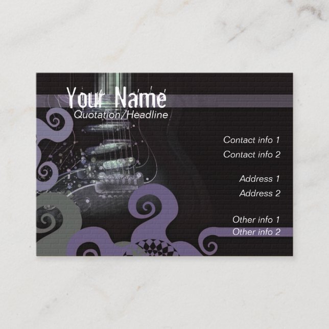 GUITAR artMUSiC Business Card (Front)
