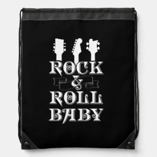 Guitar Bass Rock and Roll Music Rocker Musician  Drawstring Bag