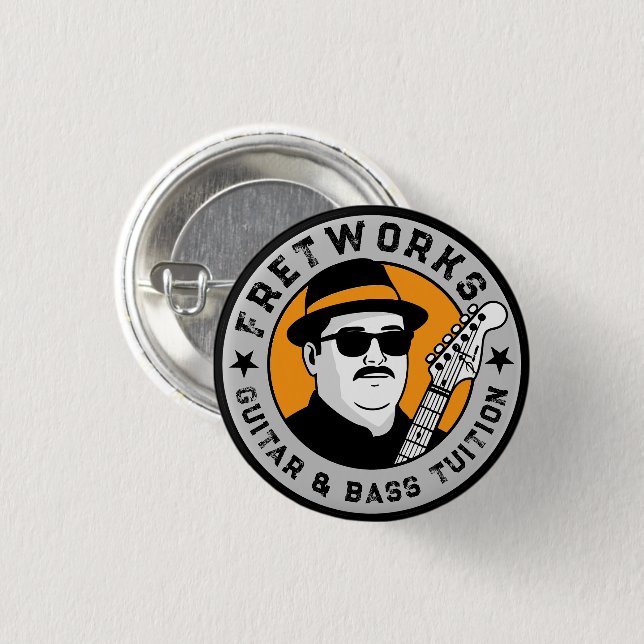 Guitar & Bass Tuition - Fret Works    Button (Front & Back)