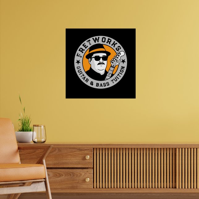 Guitar & Bass Tuition - Fret Works    Poster (Living Room 2)