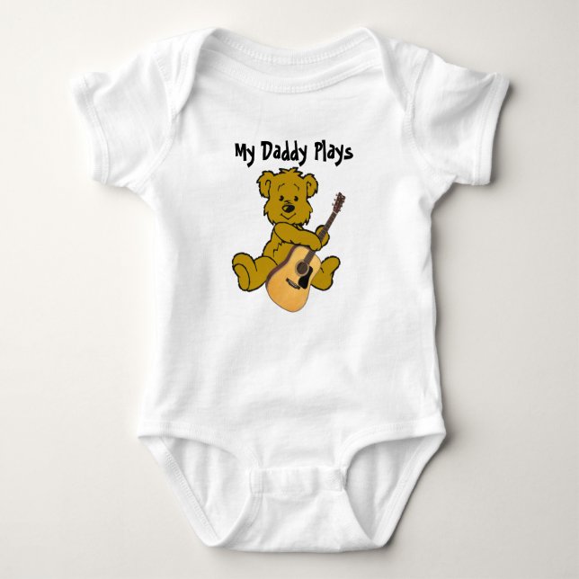 GUITAR BEAR-T-SHIRT BABY BODYSUIT (Front)