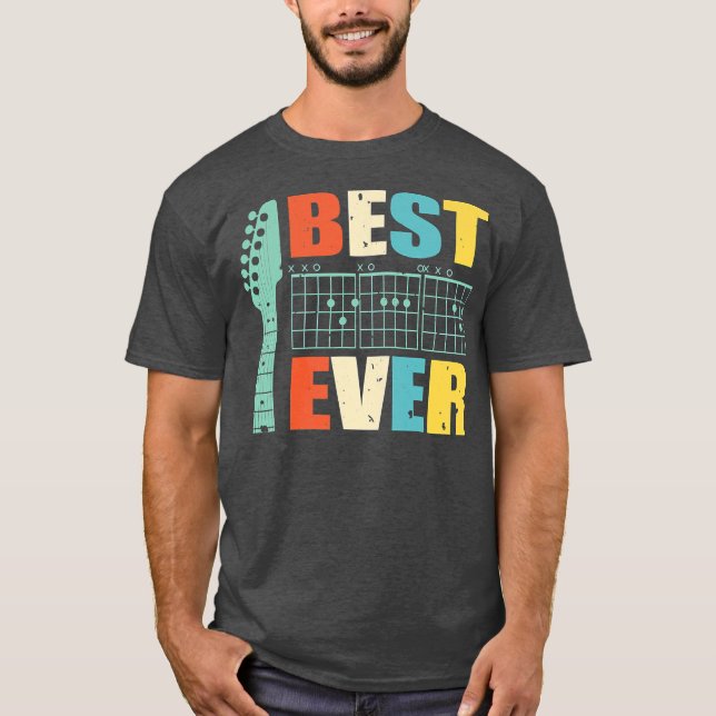 Guitar Best Dad Ever Guitarist Funny Father's day T-Shirt (Front)