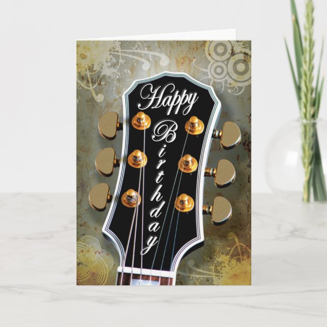 Guitar Birthday Card (Front)