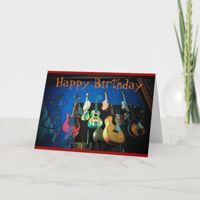 Guitar Birthday Card (Front)