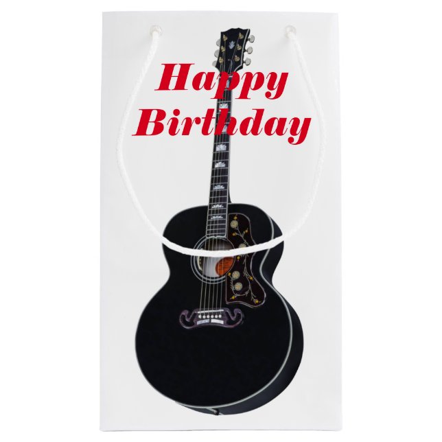 Guitar Birthday Gift Bag (Back)