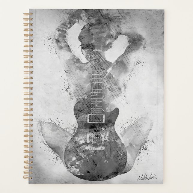 Guitar Black and White Planners (Front)