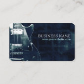 GUITAR Blue Teal Metallic Business card (Back)
