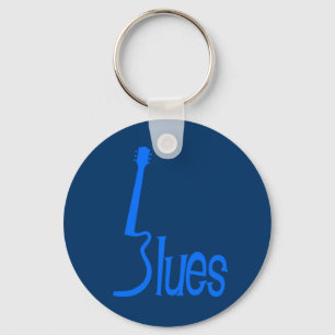 Guitar Blues Keychain