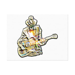 Guitar Blues Mann - Feel it  Canvas Print