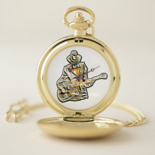 Guitar Blues Mann - Feel it Pocket Watch