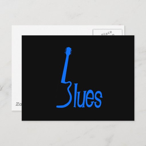 Guitar Blues Postcard Zazzle