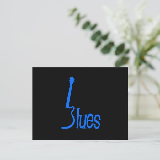 Guitar Blues Postcard Zazzle