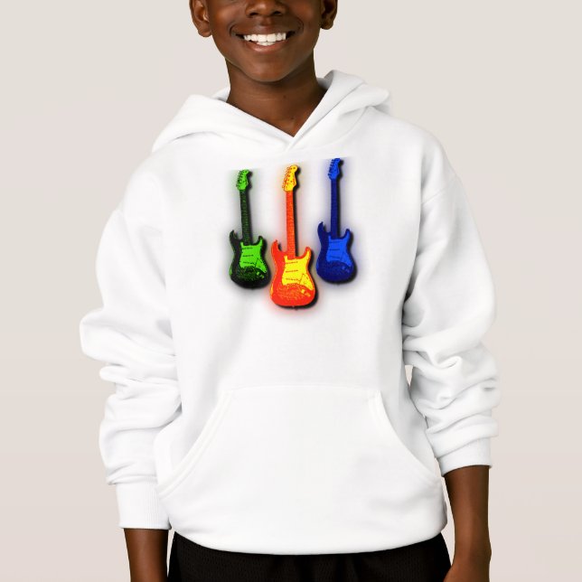 Guitar Boy´s T-Shirt Hoodie (Front)