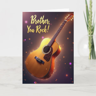 Guitar Brother You Rock Card