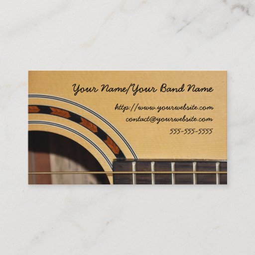 Customizable Guitar Business Card