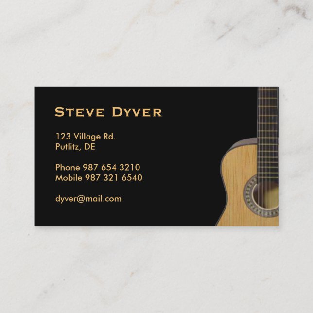 Guitar Business Card (Front)
