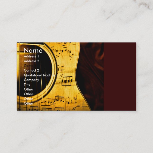 Guitar Business Card (Front)