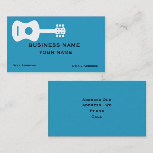 Customizable Guitar Business Card