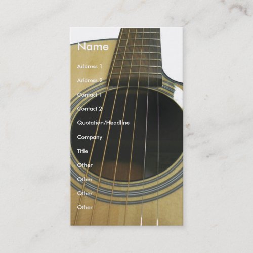 Guitar Business Card