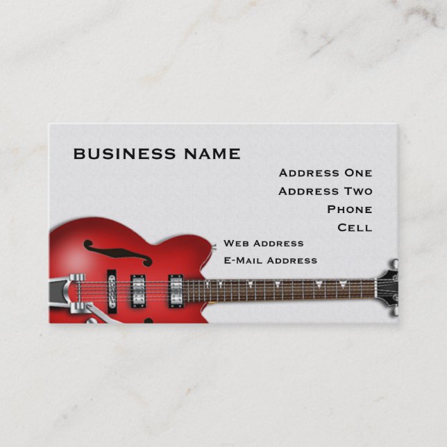 Guitar Business Card (Front)