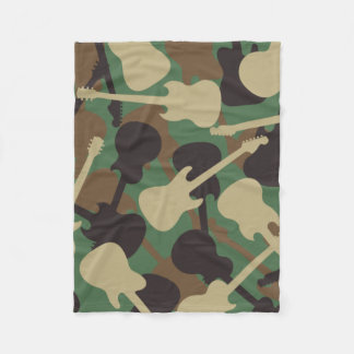 Guitar Camouflage Fleece Blanket