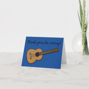 Guitar Cartoon Add your Text Letterpress Thank You Card