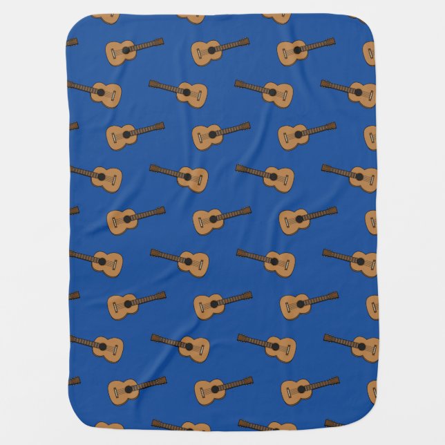 Guitar Cartoon Baby Blanket (Front)