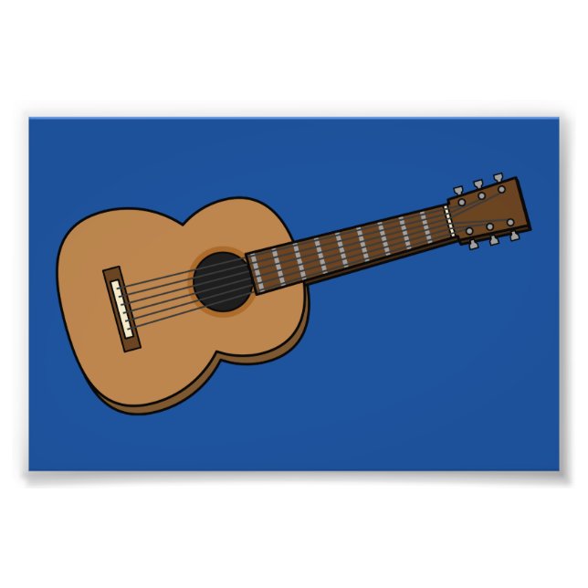 Guitar Cartoon Photo Print (Front)