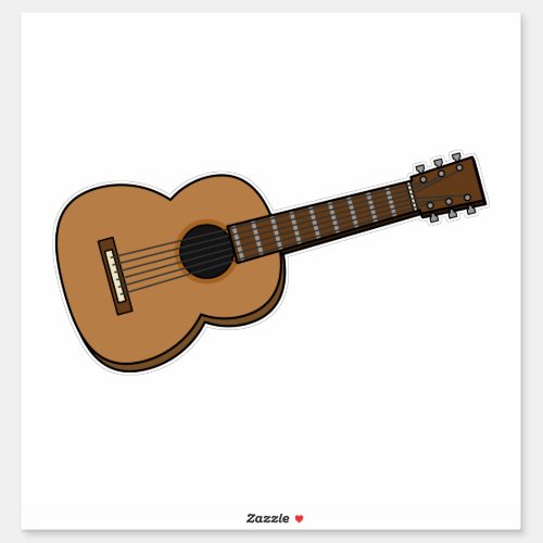 Guitar Cartoon Sticker