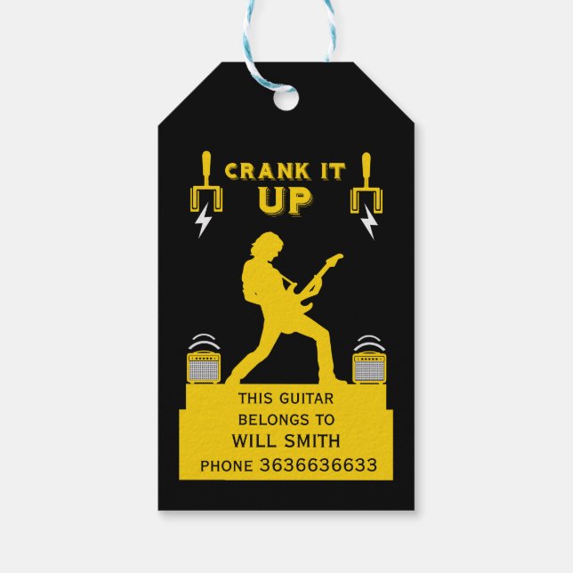Guitar Case Property Identification Gift Tags (Back)