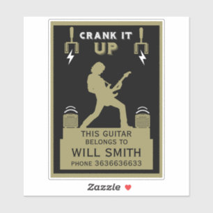 Guitar Case Property Identification Sticker