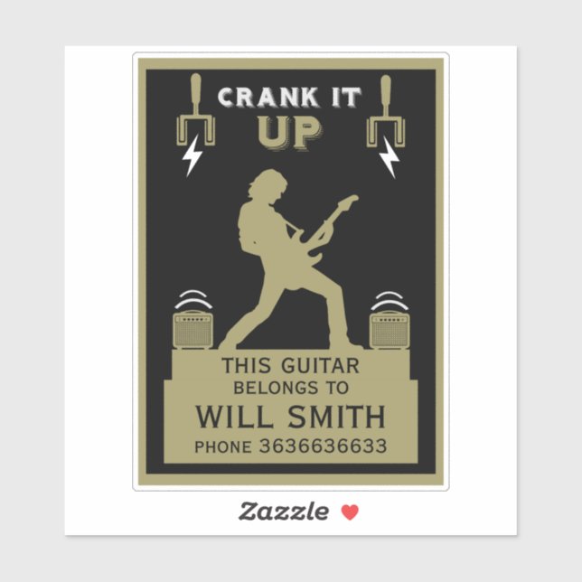 Guitar Case Property Identification Sticker (Sheet)