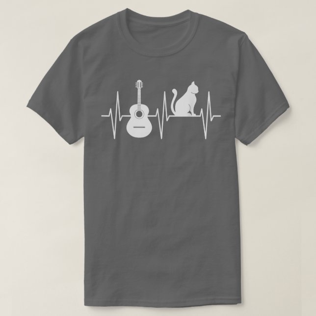 Guitar  Cat Lover Musician Guitarist Guitar Player T-Shirt (Design Front)