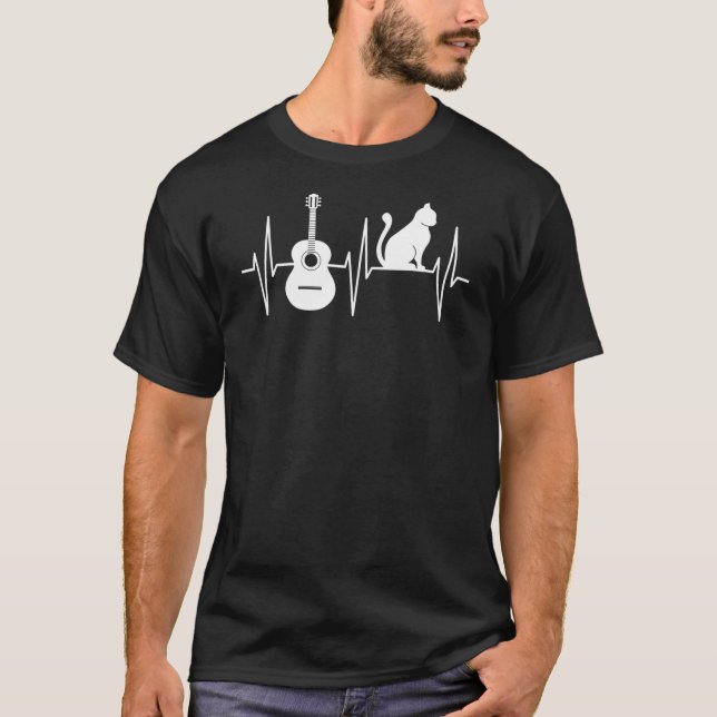 Guitar Cat Lover Musician Guitarist Guitar Player T-Shirt (Front)