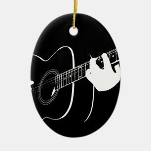 guitar ceramic ornament