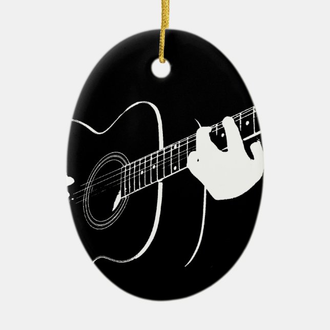 guitar ceramic ornament (Front)